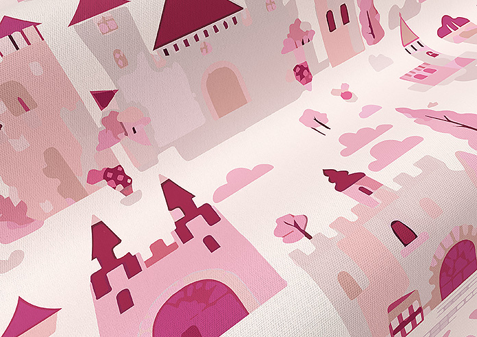 Magic Castle, Princess Pink - Roman Blind - Image 4